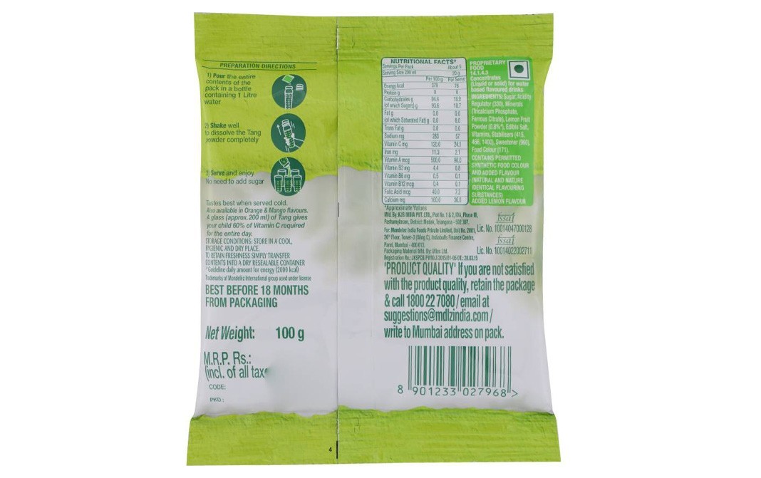 Tang Lemon    Pack  100 grams